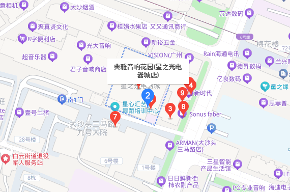 广州典雅音响花园地图位置
